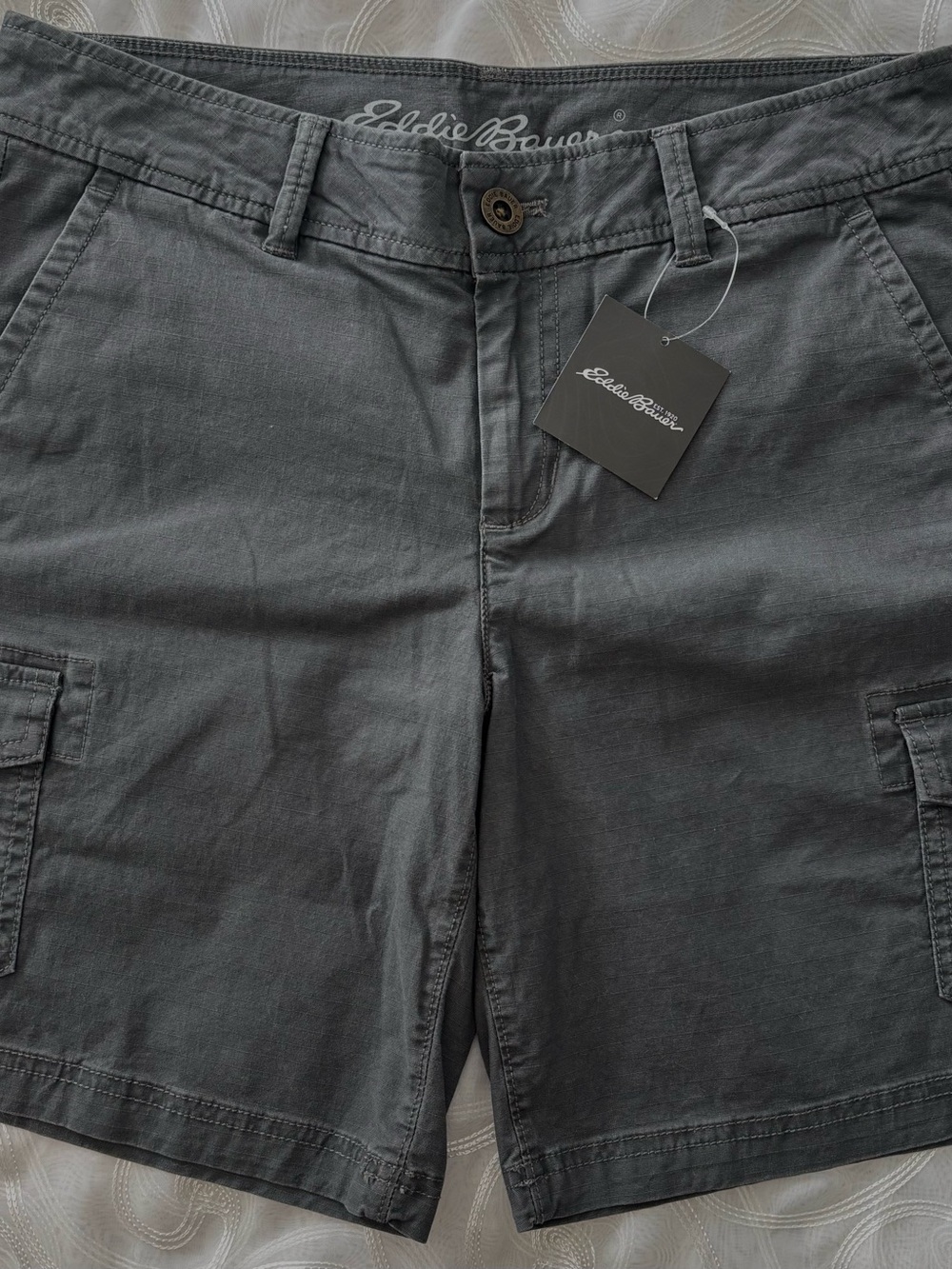 Eddie Bauer Womens Dark Gray Cargo Shorts - New with Tag